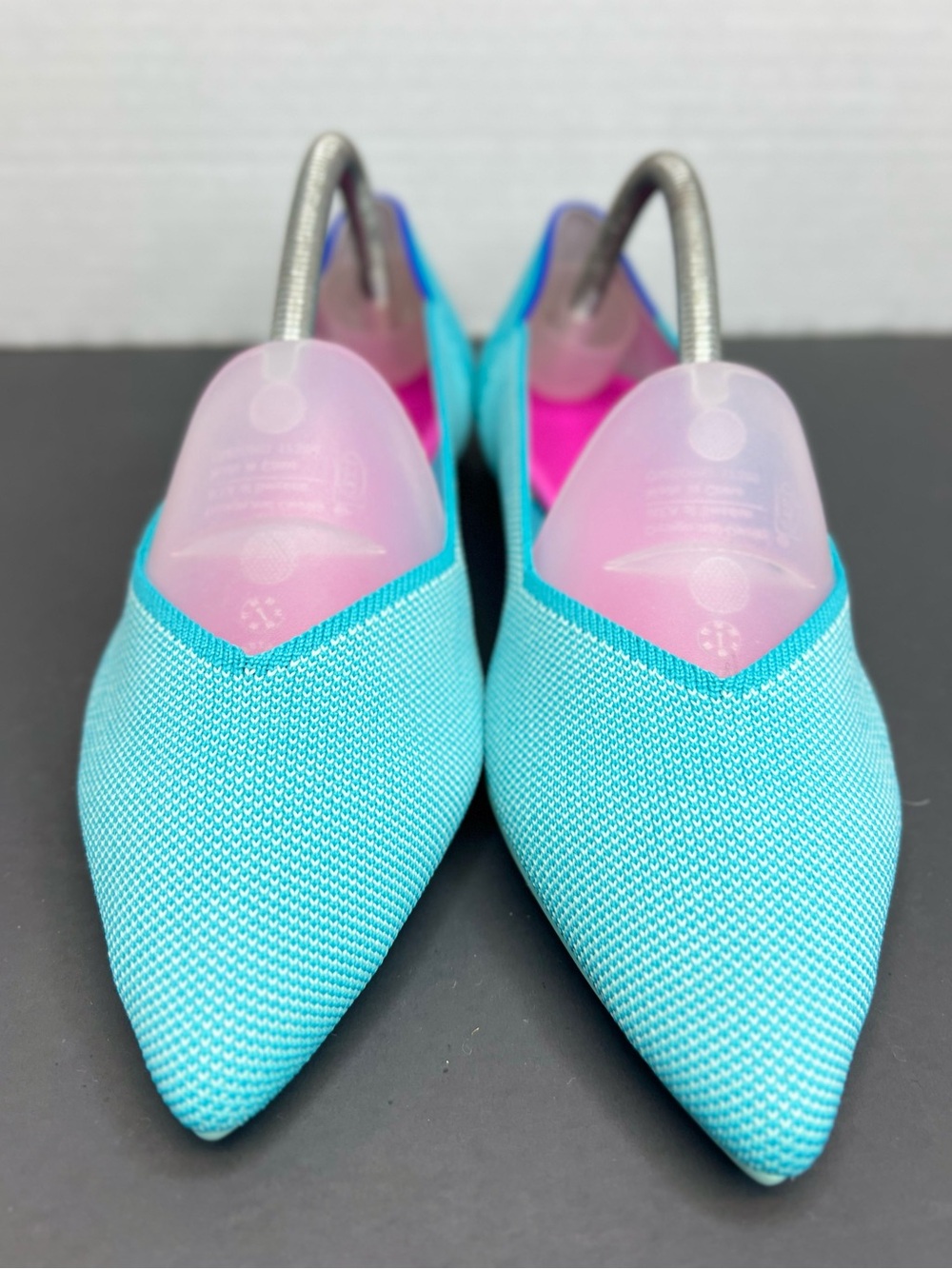 Rothy's “The Point” Retired Island Blue Pointed-Toe  Ballet Flats Womens Sz 9.5 - Picture 4 of 13